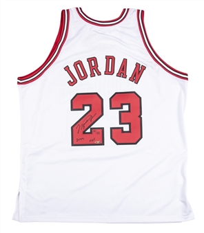 Michael Jordan Signed Chicago Bulls Home Hall of Fame Jersey LE 30/123 (UDA)